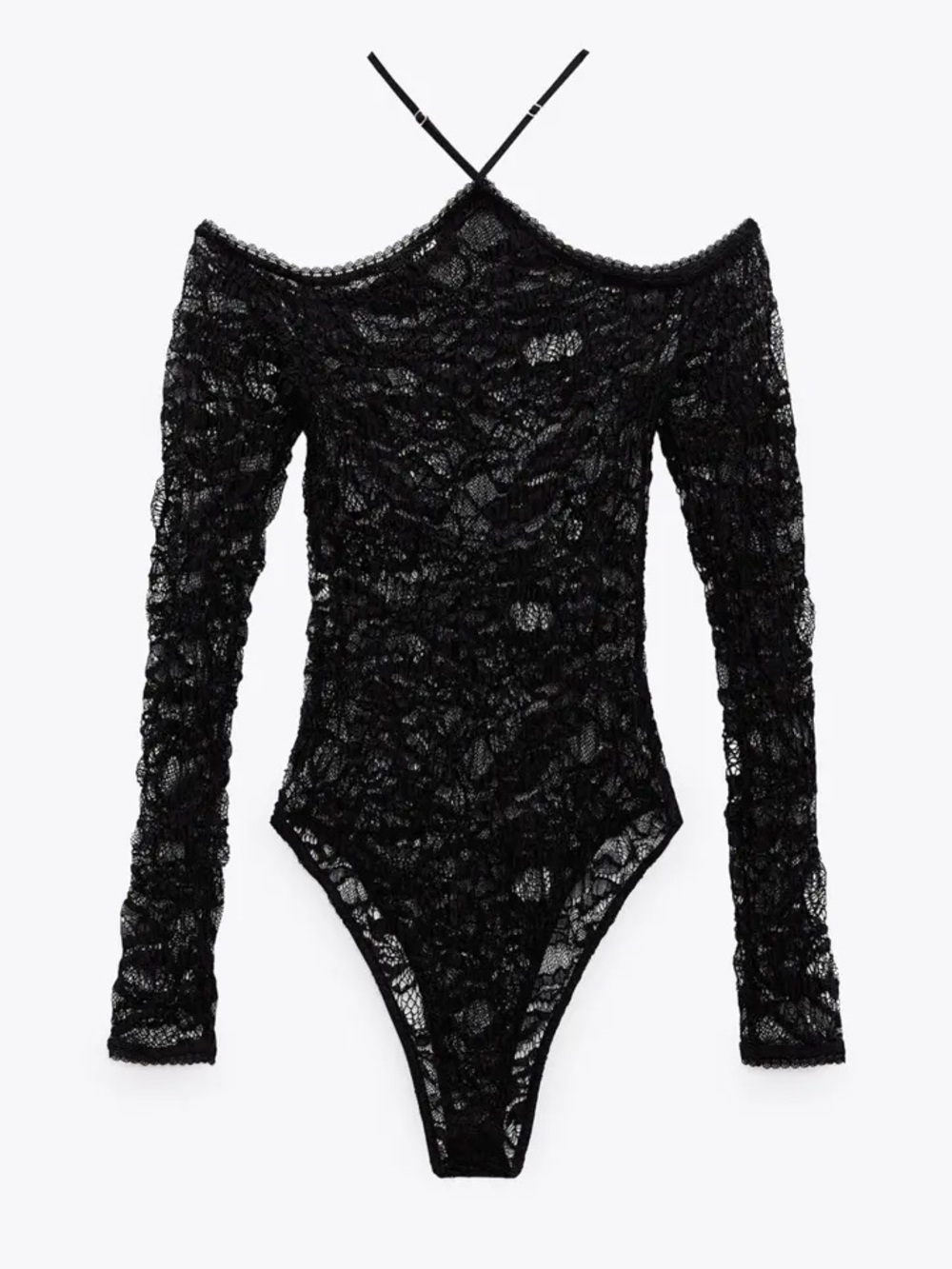 ZARA LACE BODYSUIT BLACK - Picture 3 of 4